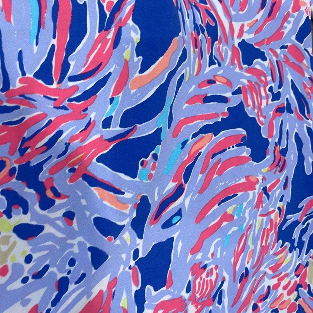 Lilly Pulitzer V Neck Dress - multi color , size small - Picture 2 of 3